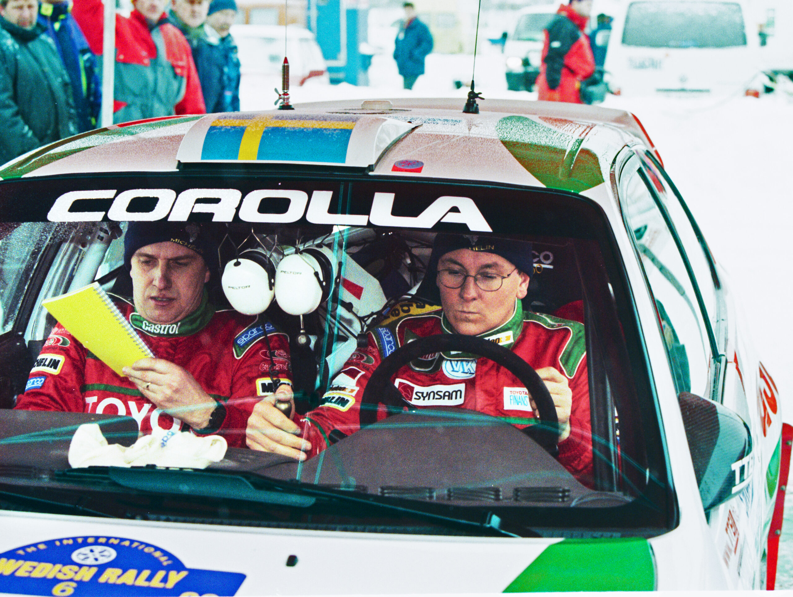 Thomas Rådström in the car