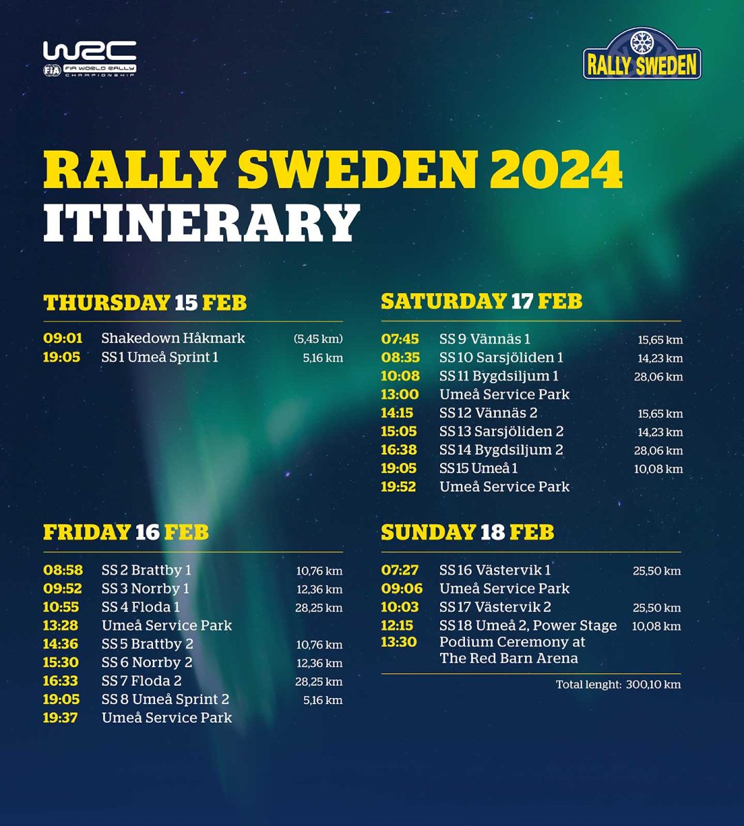 This Years Stages Rally Sweden 2024 Itinerary Rally Sweden